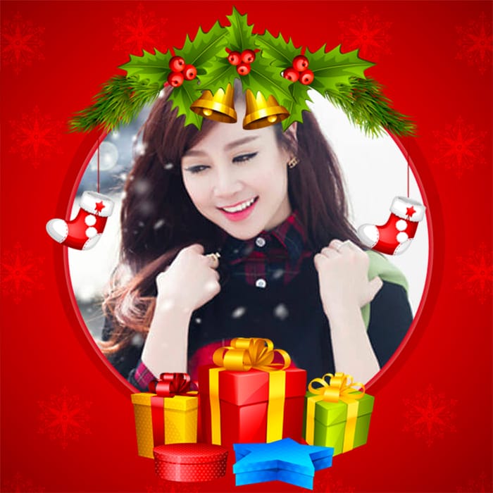 Tạo avatar biểu tượng giáng sinh an lành hạnh phúc