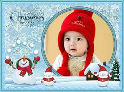 Khung ảnh chúc mừng bé yêu có một mùa giáng sinh yêu thương và an lành