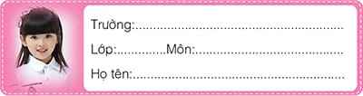 Tạo nhãn vở dài bằng cách ghép ảnh đại diện vào khung ảnh nền màu hồng
