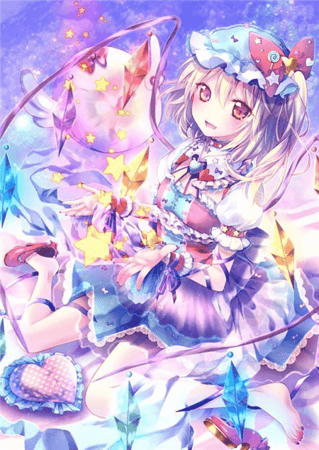 Xem hình ảnh anime nữ dễ thương với khung cảnh màu sắc rực rỡ