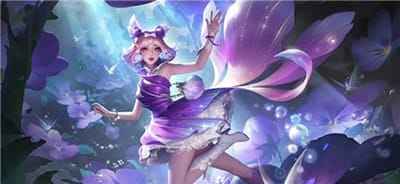 Xem hình ảnh anime nữ xinh đẹp với bộ váy màu tím huyền thoại