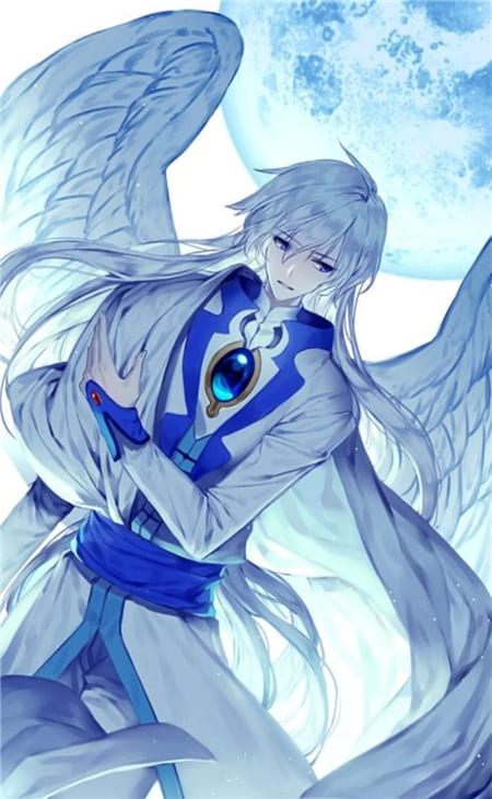 Hình ảnh anime nam với đôi cánh thiên thần