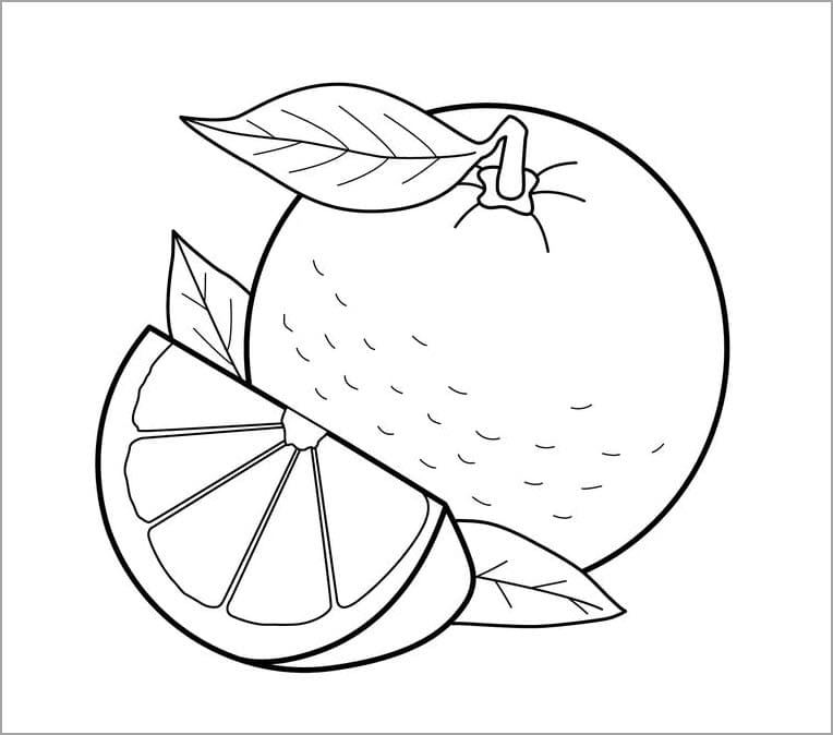 Tranh tô màu trái cam và muối cam