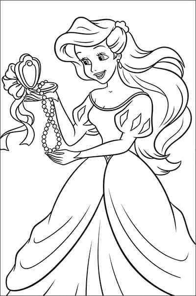 Tranh tô màu cô công chúa xinh đẹp