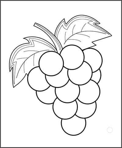 Tranh tô màu chùm nho