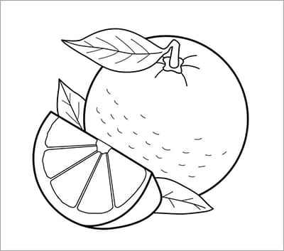 Tranh tô màu trái cam và muối cam