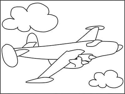 Tranh tô màu máy bay