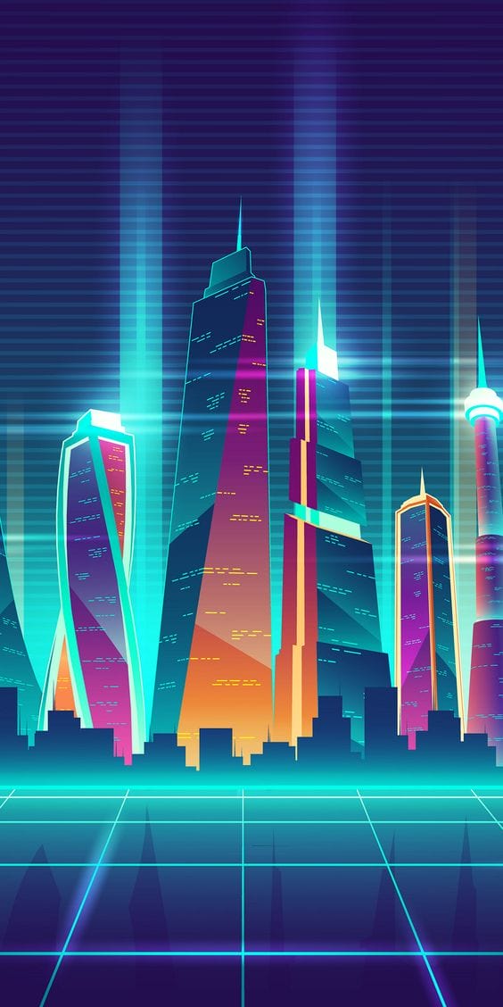 Hình nền điện thoại các tòa nhà cao tầng 3d đẹp