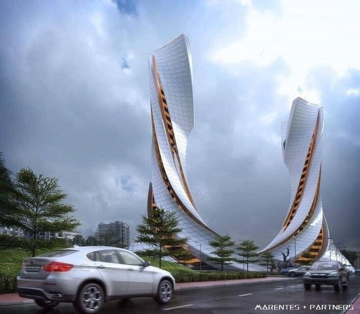 Xem hình ảnh kiến trúc tòa nhà chữ V nghệ thuật tuyệt đẹp