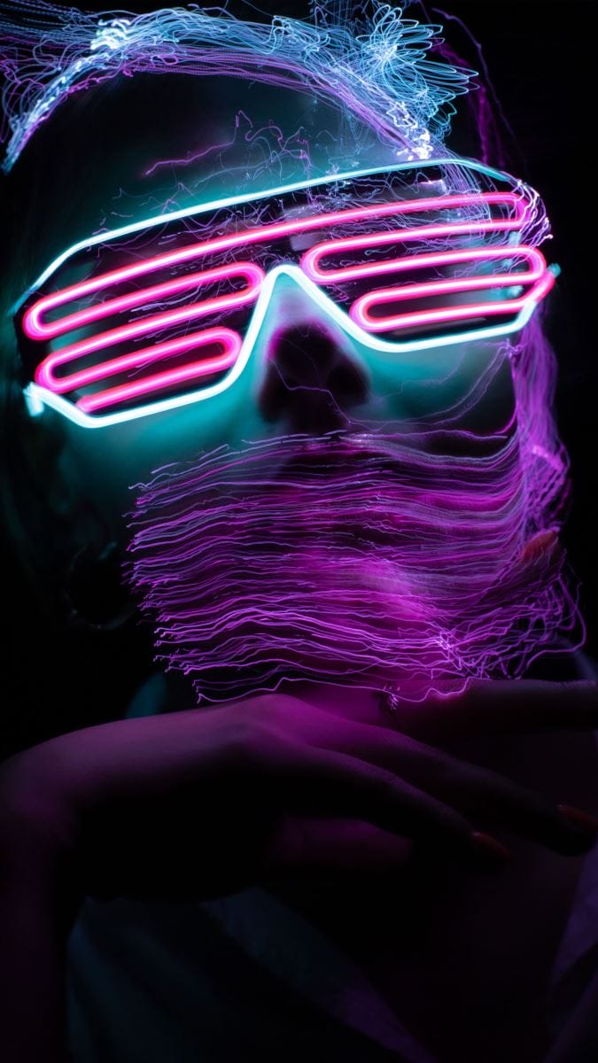 Hình nền điện thoại cặp kính màu hồng và những hiệu ứng nghệ thuật