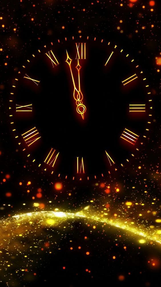 Hình nền điện thoại về chiếc đồng hồ được phối hợp hiệu ứng ánh vàng đẹp mắt