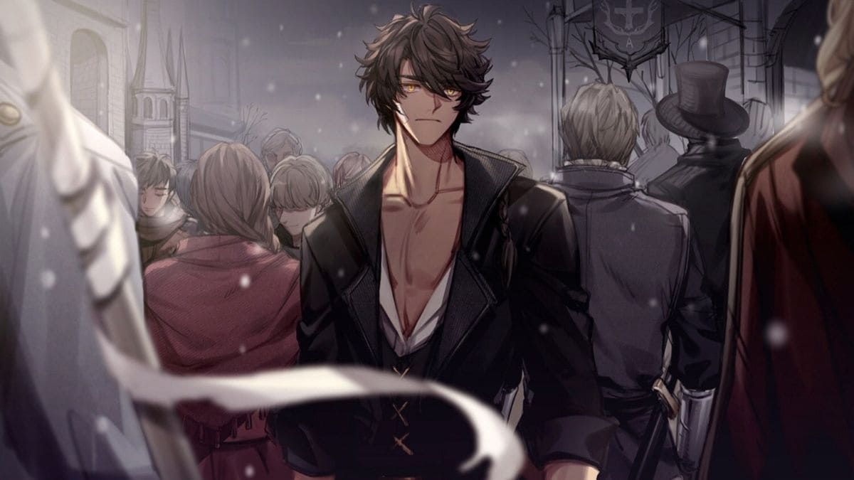 Hình nền máy tính anime nam với thân hình đá tảng rắn chắc