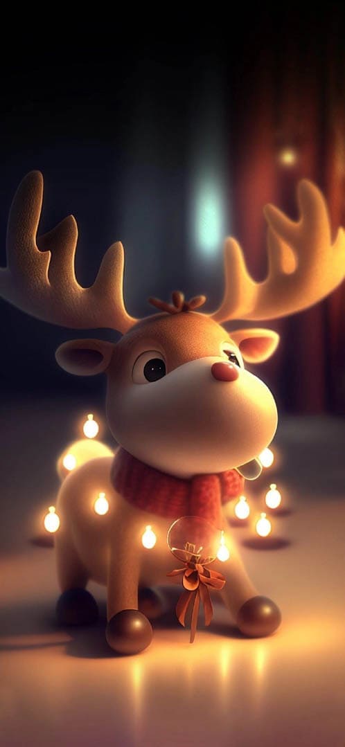 Hình nền điện thoại về chú tuần lộc thật đáng yêu