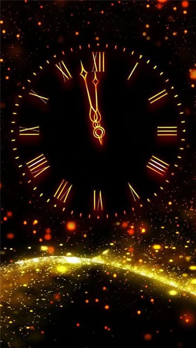 Hình ảnh nghệ thuật về chiếc đồng hồ được phối hợp hiệu ứng ánh vàng đẹp mắt