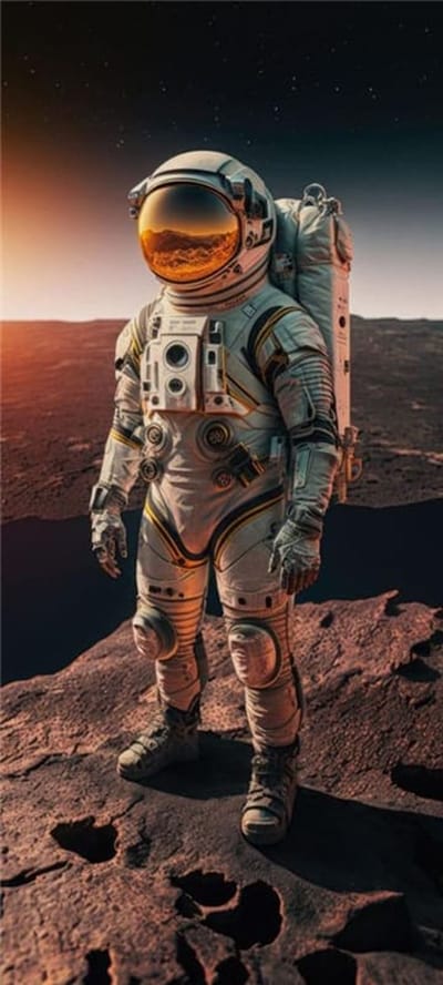 Hình ảnh đẹp về phi hành gia đang đi trên mặt trăng