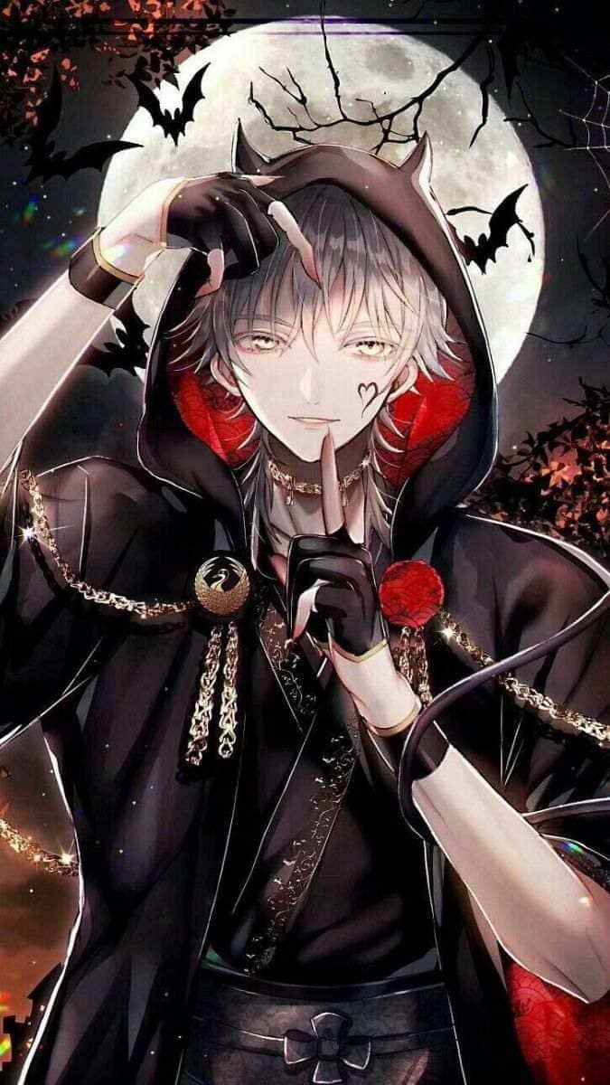 Hình nền điện thoại nam anime trong trang phục phù thủy