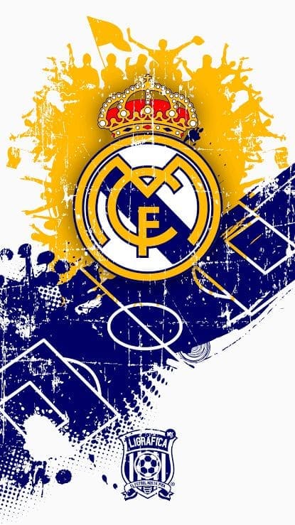 Hình nền điện thoại nghệ thuật về logo đội bóng real madrid