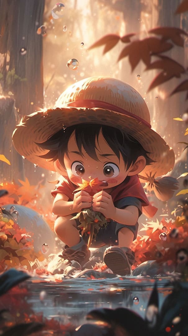 Hình nền điện thoại 3D tuyệt đẹp về cậu bé sinh sống trong rừng