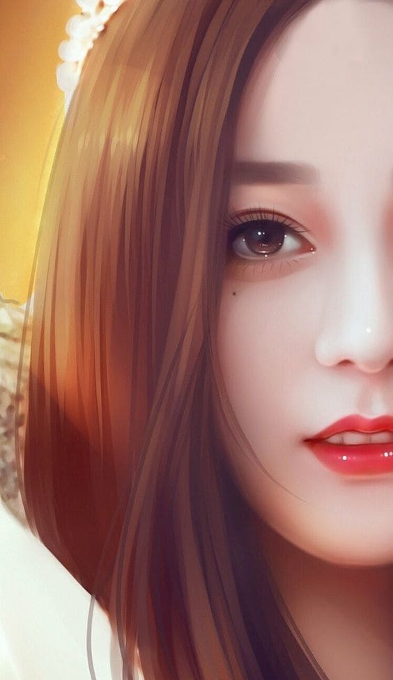 Hình nền điện thoại nghệ thuật nữa khuân mặt cô gái đẹp mê hồn