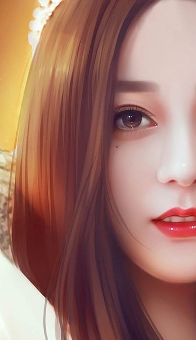 Hình ảnh nghệ thuật nữa khuân mặt cô gái đẹp mê hồn