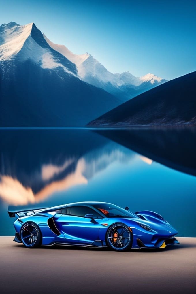 Hình nền điện thoại siêu xe như hoà vào khung cảnh non nước tuyệt đẹp