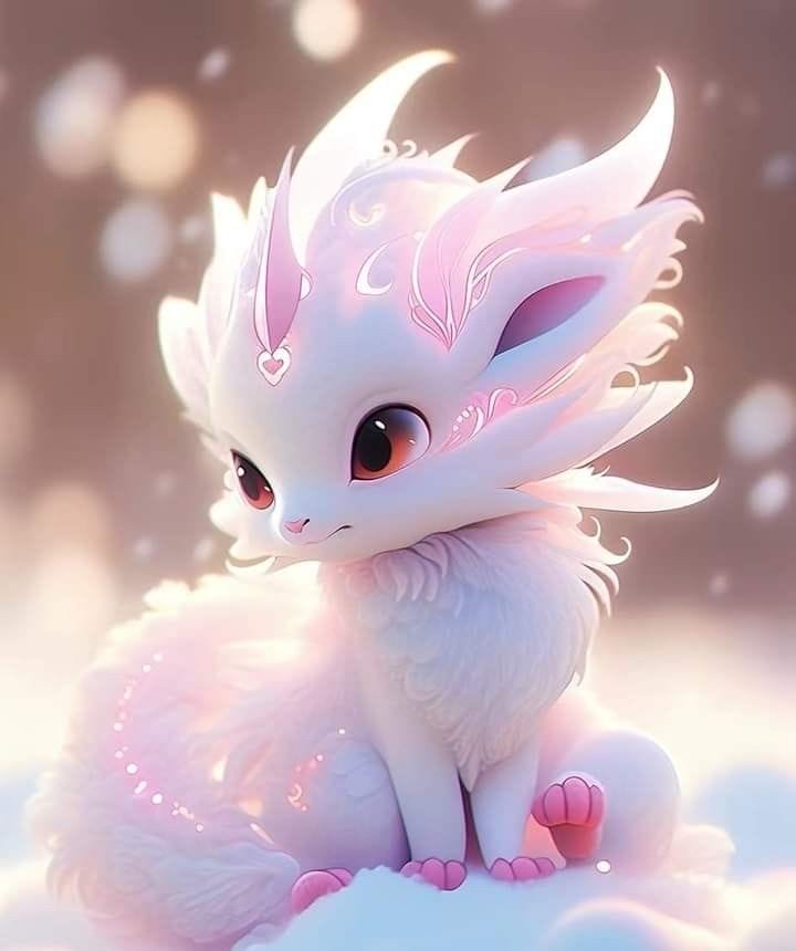 Xem hình ảnh AI Linh thú với bộ lông màu trắng tuyệt đẹp