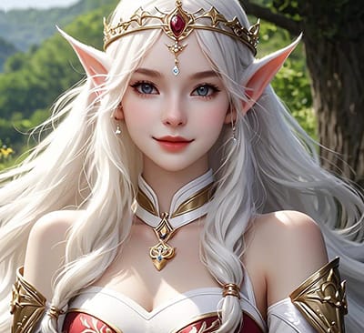 Xem hình ảnh AI Cô gái có chiếc vương miện cùng đôi tai đặc biệt