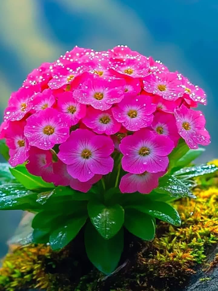 Hình ảnh cây hoa với hàng trăm bông hoa màu tím tạo ra từ trí tuê AI