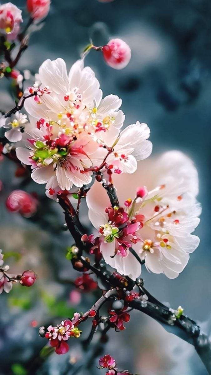 Hình ảnh cận cảnh cánh hoa đào nở rộ tuyệt đẹp