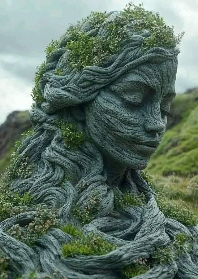 Hình ảnh cây cổ thụ tạo dáng người phụ nữ sản phầm từ AI