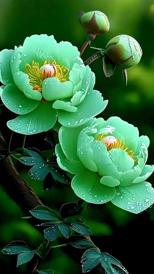 Hình ảnh những bông hoa hồng trà xanh ngọc tuyệt đẹp