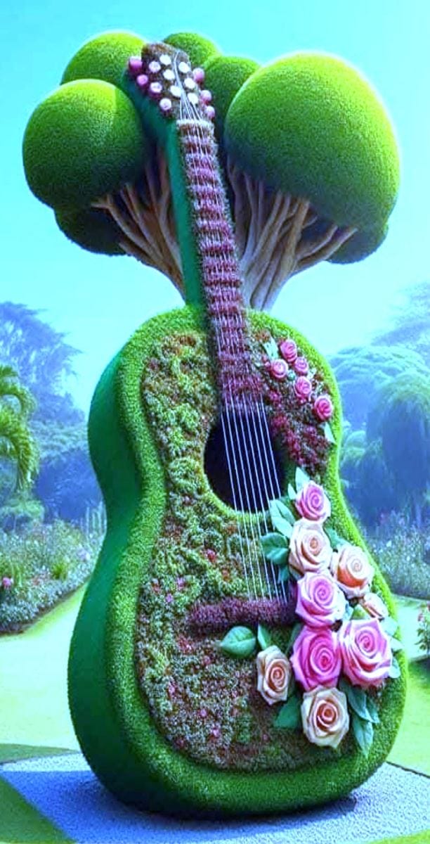 Hình ảnh cây và hoa tạo nên hình ảnh cây đạp đẹp và độc đáo sản phẩm từ AI