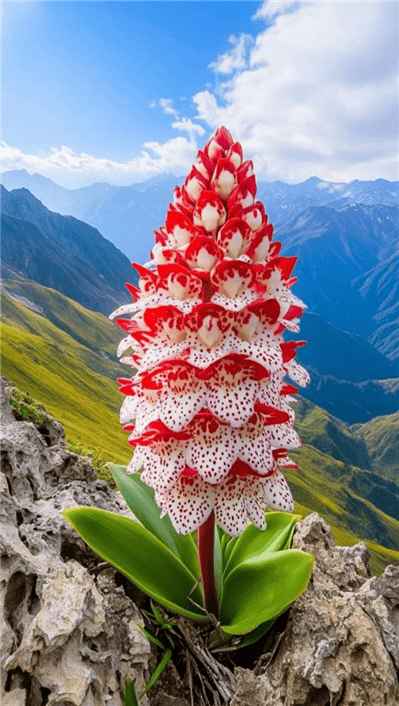 Hình ảnh bông hoa lan đá ngàn cánh đẹp độc đáo sản phẩm AI