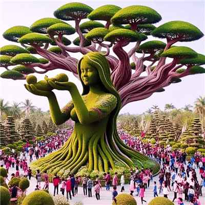 Hình ảnh tạo dáng cây cổ thụ đang bế con tuyệt đẹp sản phẩm từ AI