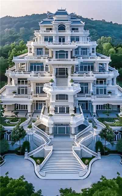 Hình ảnh tòa lâu đài thiết kế đối xứng tuyệt đẹp