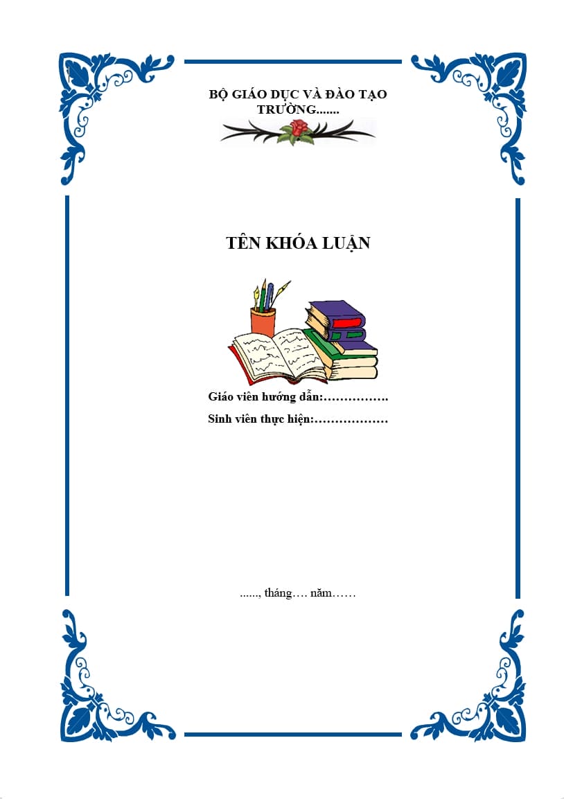 [7]mẫu bìa word báo cáo, luận văn, tiểu luận, luận án, đề tài
