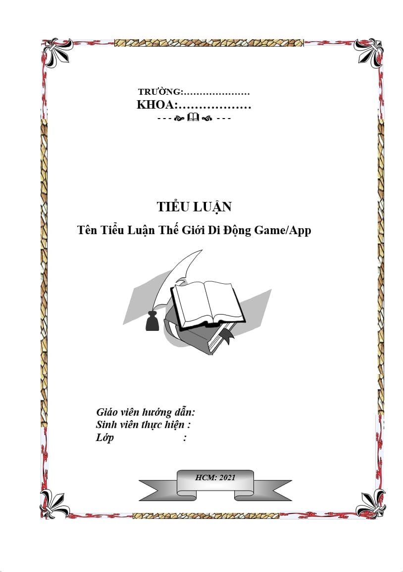 [10]mẫu bìa word báo cáo, luận văn, tiểu luận, luận án, đề tài