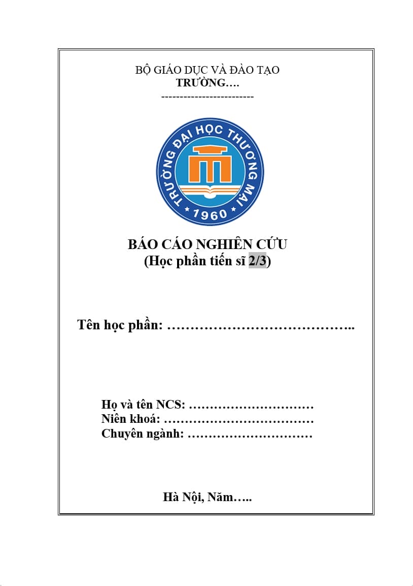 [13]mẫu bìa word báo cáo, luận văn, tiểu luận, luận án, đề tài