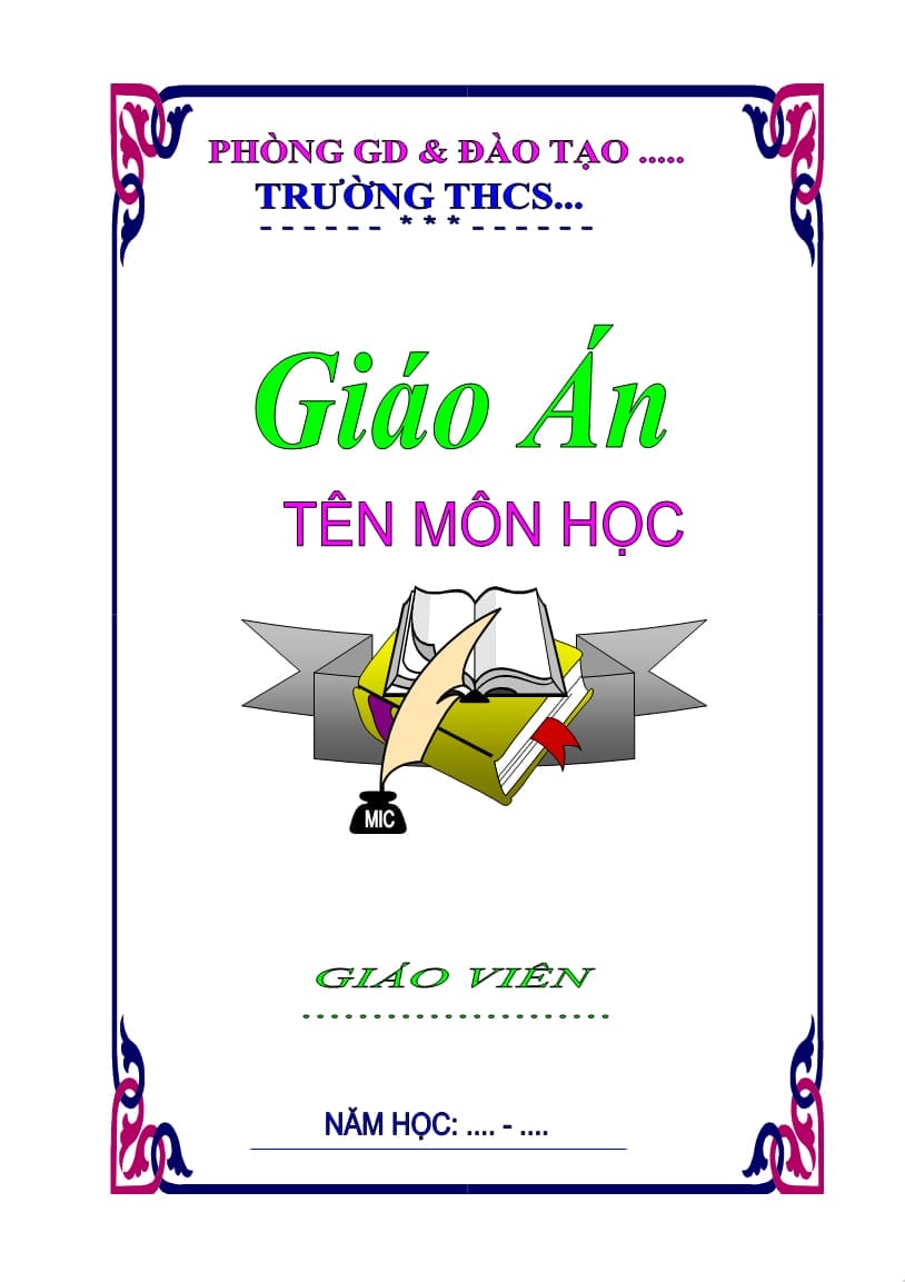 [3]Tổng hợp những mẫu trang bìa dọc giáo án đẹp nhất