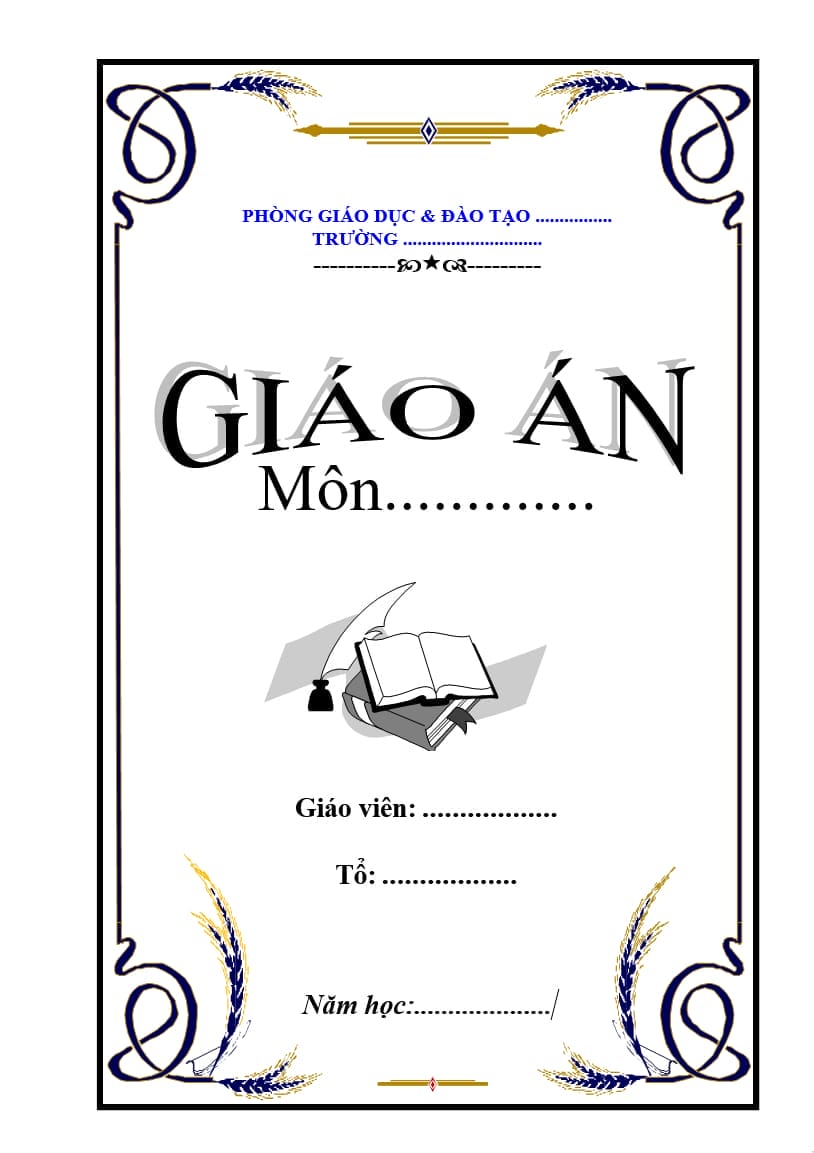 [9]Tổng hợp những mẫu trang bìa dọc giáo án đẹp nhất