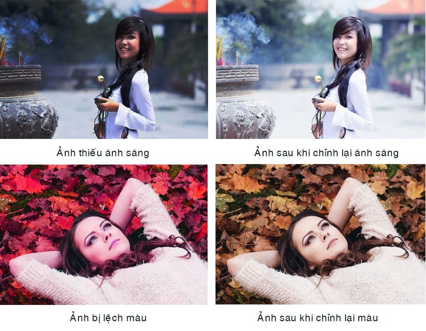 Chỉnh màu sắc ánh sáng cho ảnh