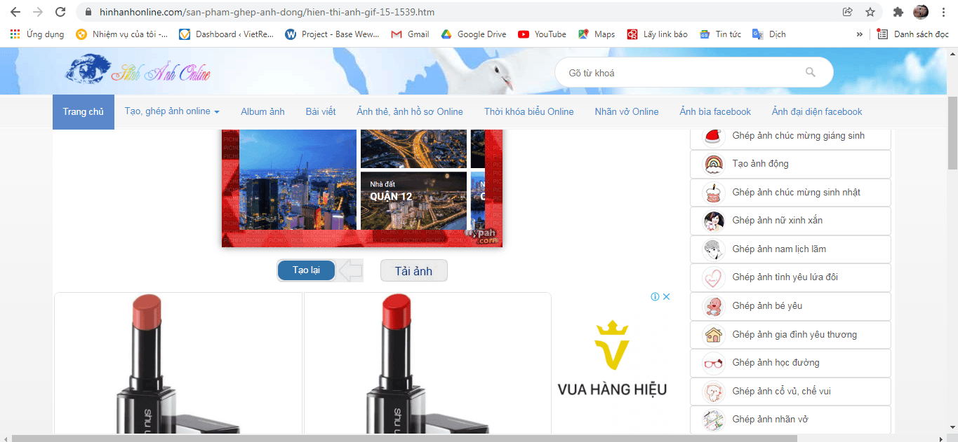 ảnh giao diện lưu và chia sẽ