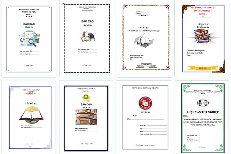 Tổng hợp những mẫu bìa word làm báo cáo, luận văn đẹp nhất