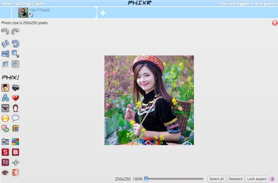Trang web chỉnh sửa ảnh online miễn phí Phixr