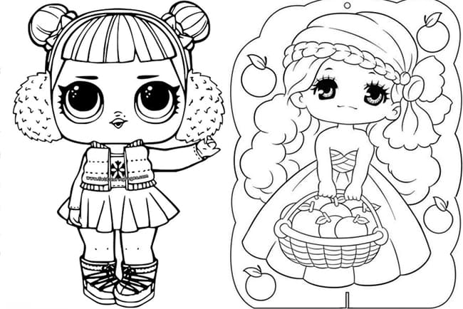 Tranh tô màu búp bê cho bé