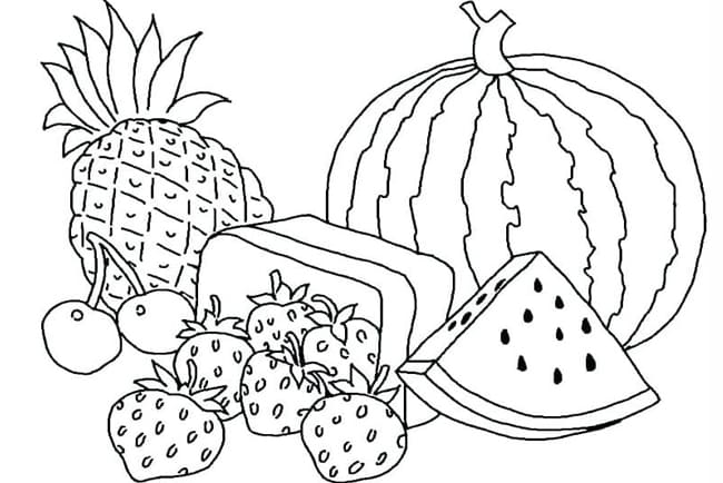 Tranh tô màu trái cây