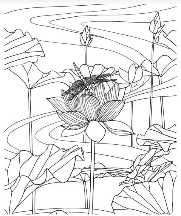 Tranh tô màu bông hoa cho bé 1