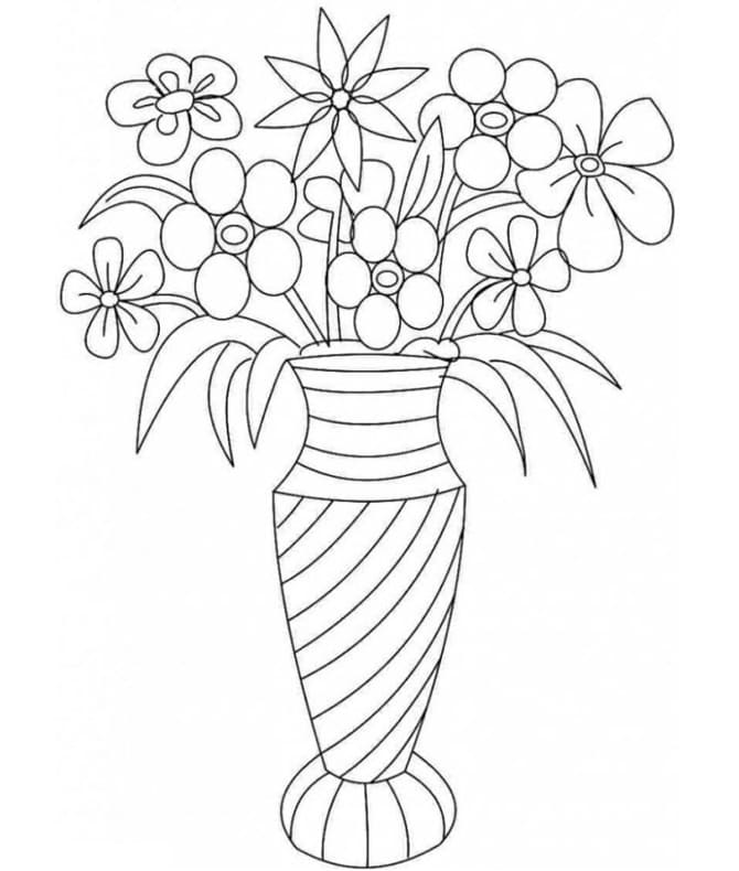 Tranh tô màu bông hoa cho bé 11
