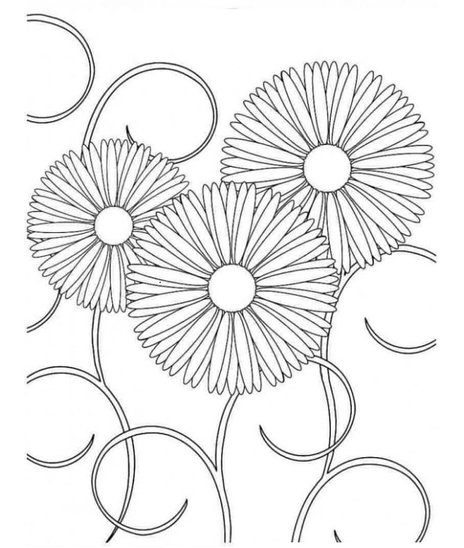 Tranh tô màu bông hoa cho bé 12