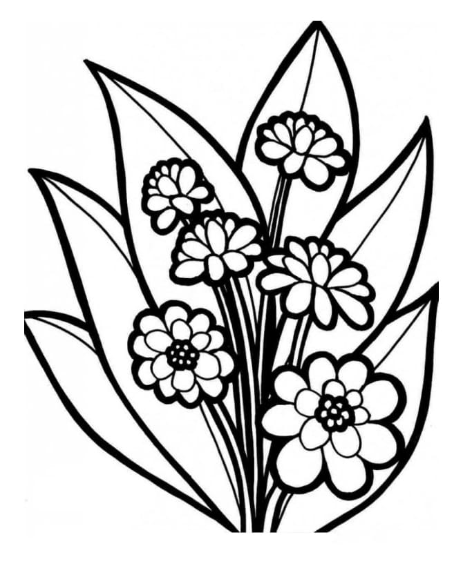 Tranh tô màu bông hoa cho bé 2